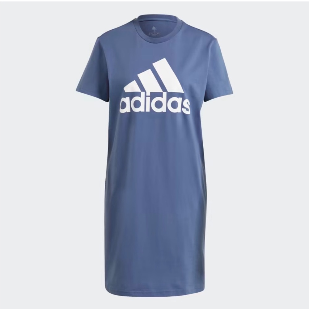 adidas Blue Logo T-Shirt Dress